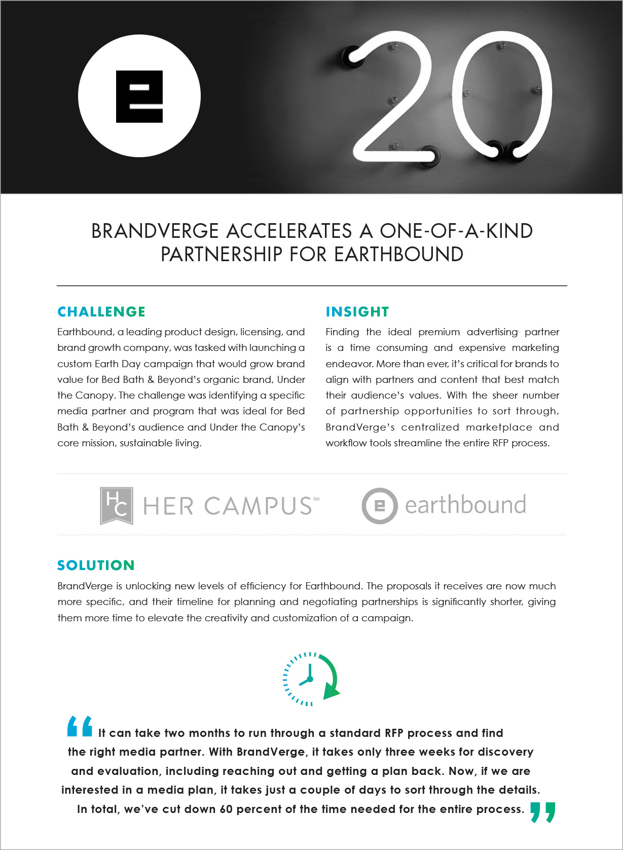 BRANDVERGE ACCELERATES A ONE-OF-A-KIND PARTNERSHIP FOR EARTHBOUND