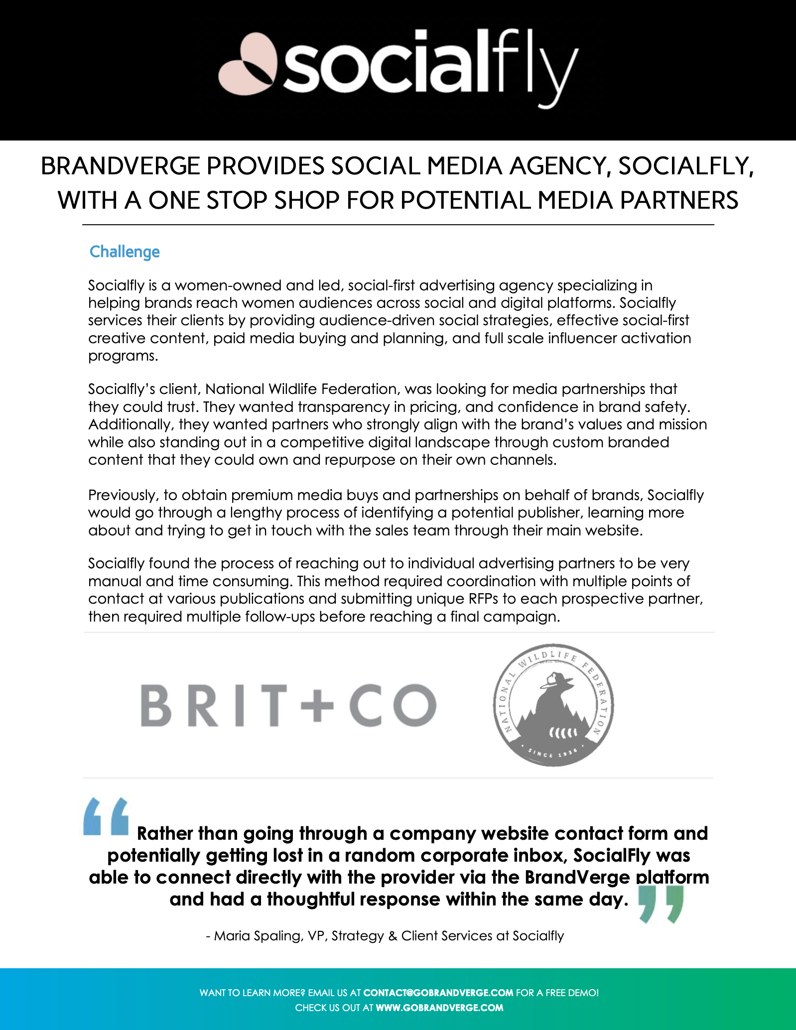 Brandverge Provides Social Media Agency, Socialfly, With A One Stop Shop For Potential Media Partners